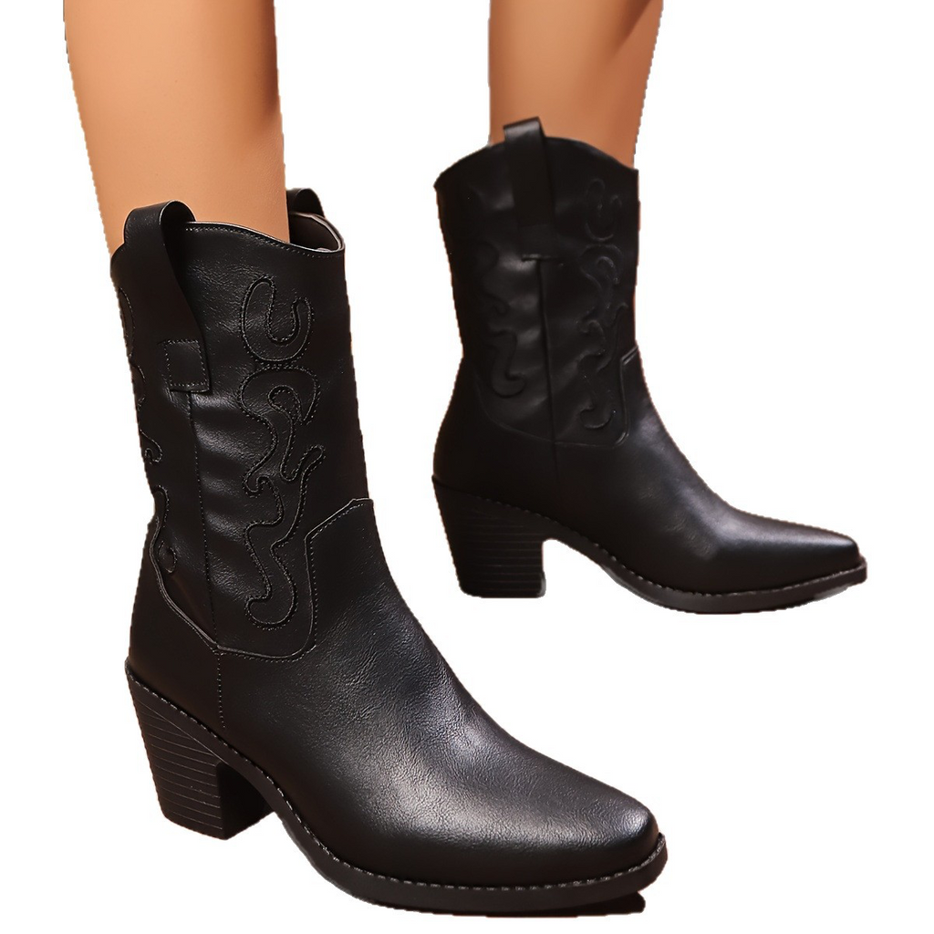Freya - Botas a la Media Pantorrilla de Estilo Británico