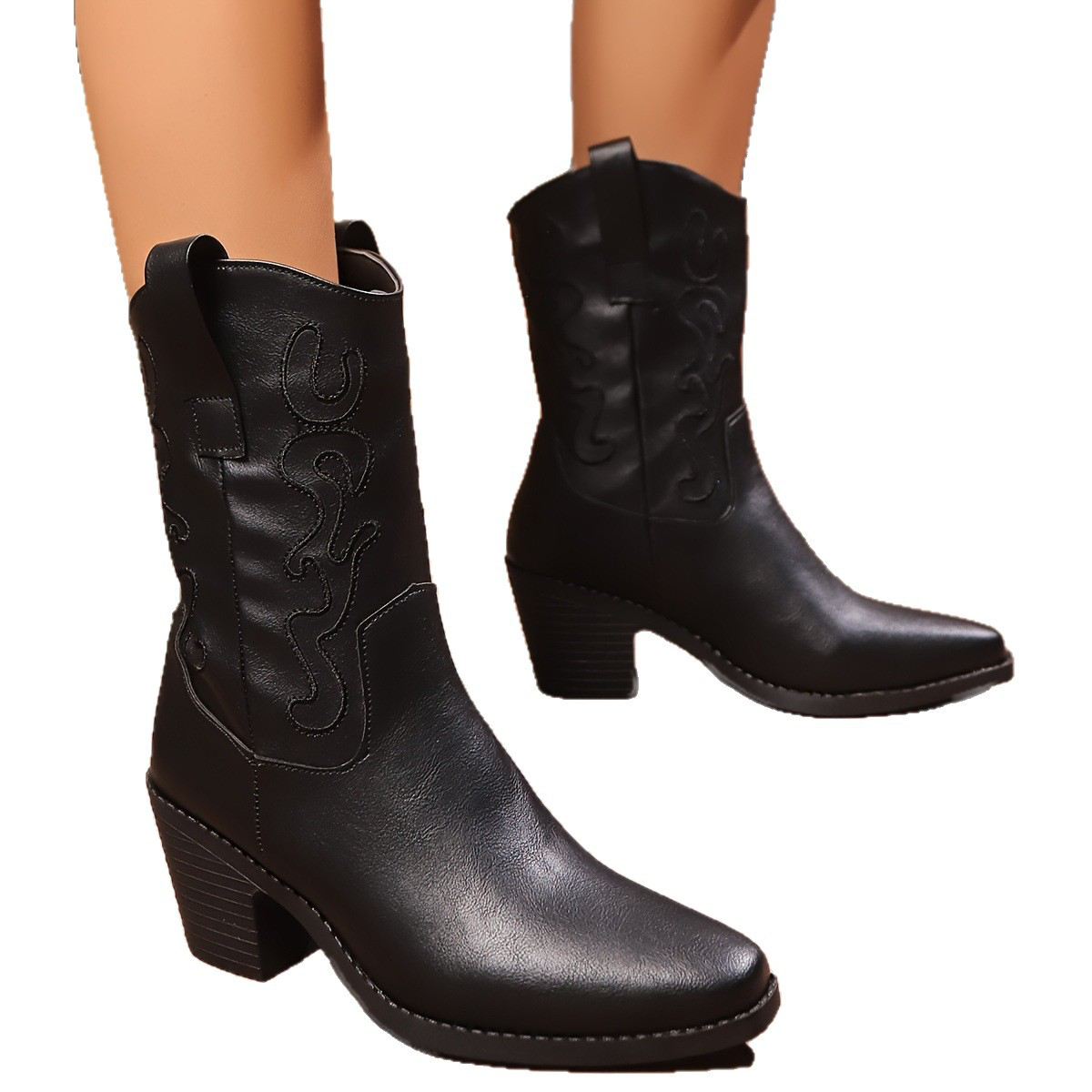 Freya - Botas a la Media Pantorrilla de Estilo Británico