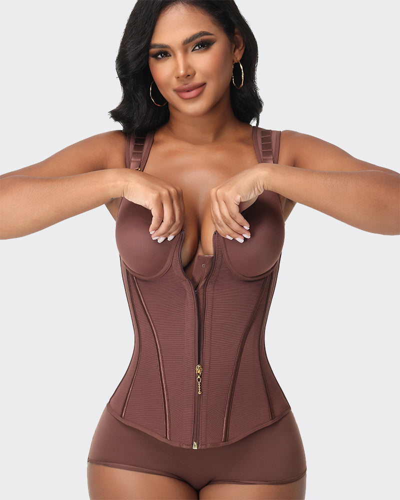 Top Faja Corset de Doble Compresión con Sujetador Integrado | Shapshe