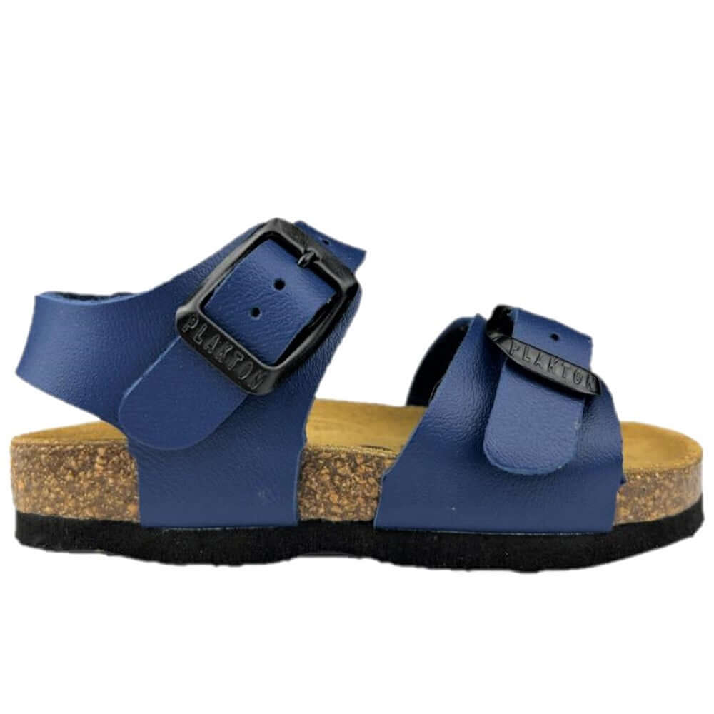 Sandalias PLAKTON Azul Marino Niño | Piel Memory Cushion Tallas 24-35