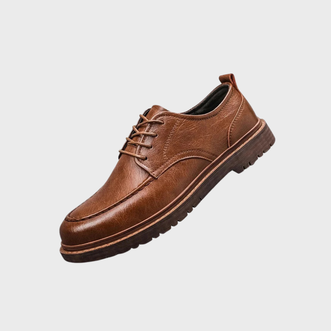 CARLOS - Zapatos de cuero genuino de corte bajo