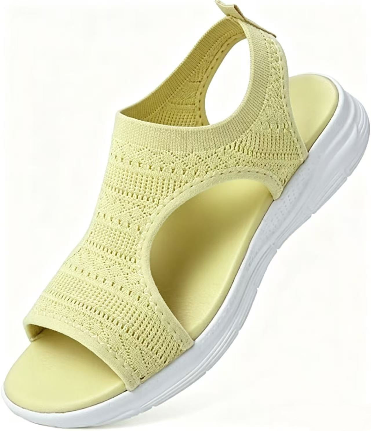 Sandalias de Verano Cómodas, Transpirables, Planas y con Punta Abierta para Mujer