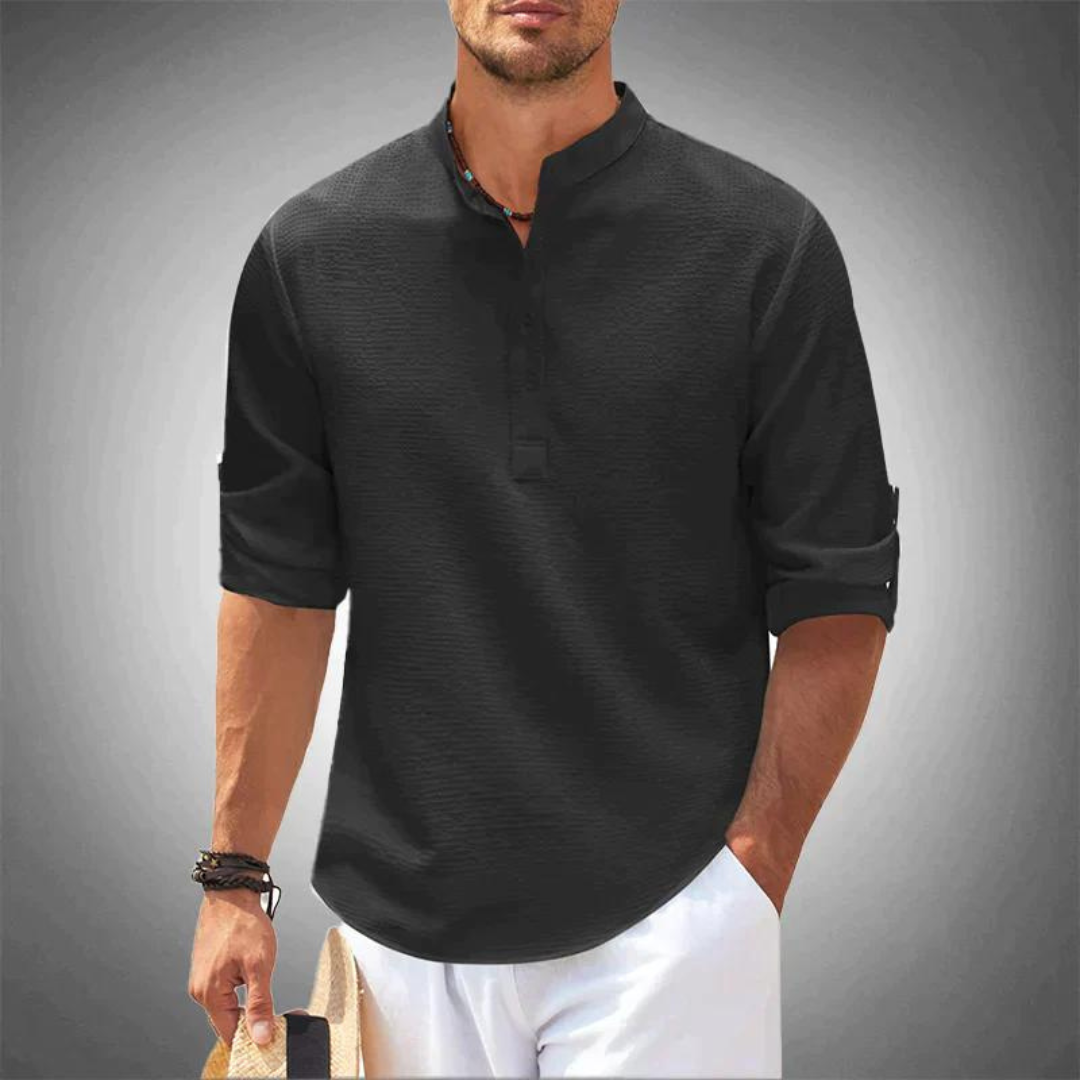Cristóbal | Camisa Elegante con Cuello Alzado