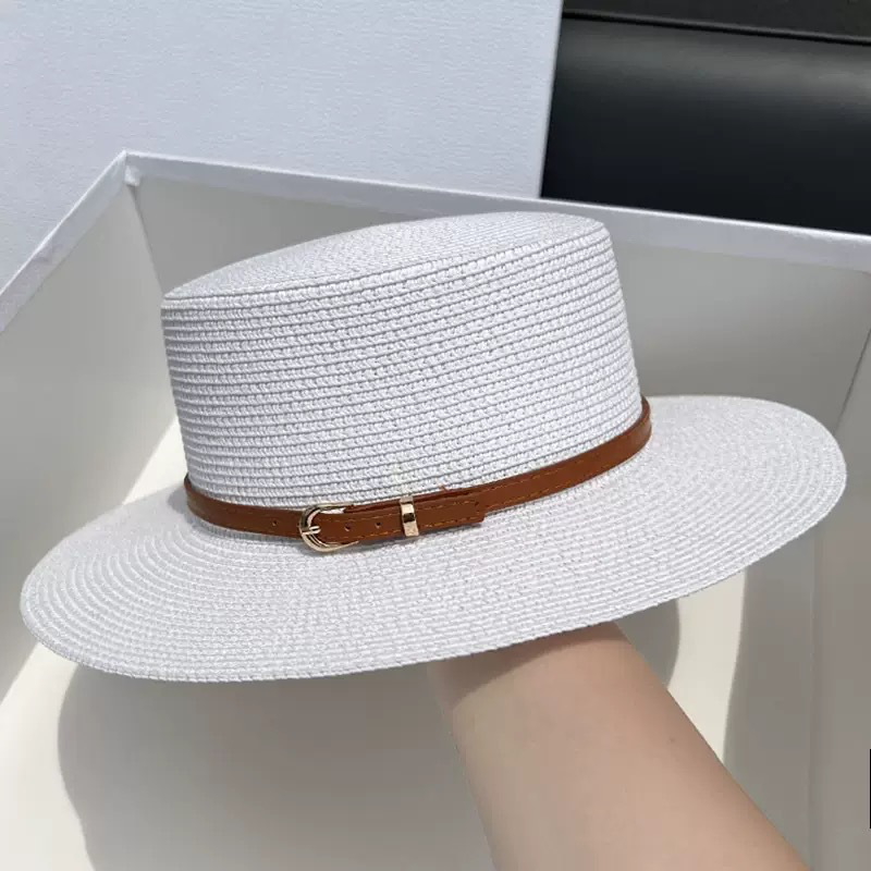 Audrey - Sombrero de Copa de Paja de Ala Ancha