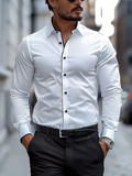 Camisa de Manga Larga Estampada Casual
