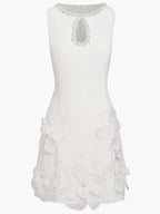 Vestido Mini Elegante Sin Mangas con Recorte