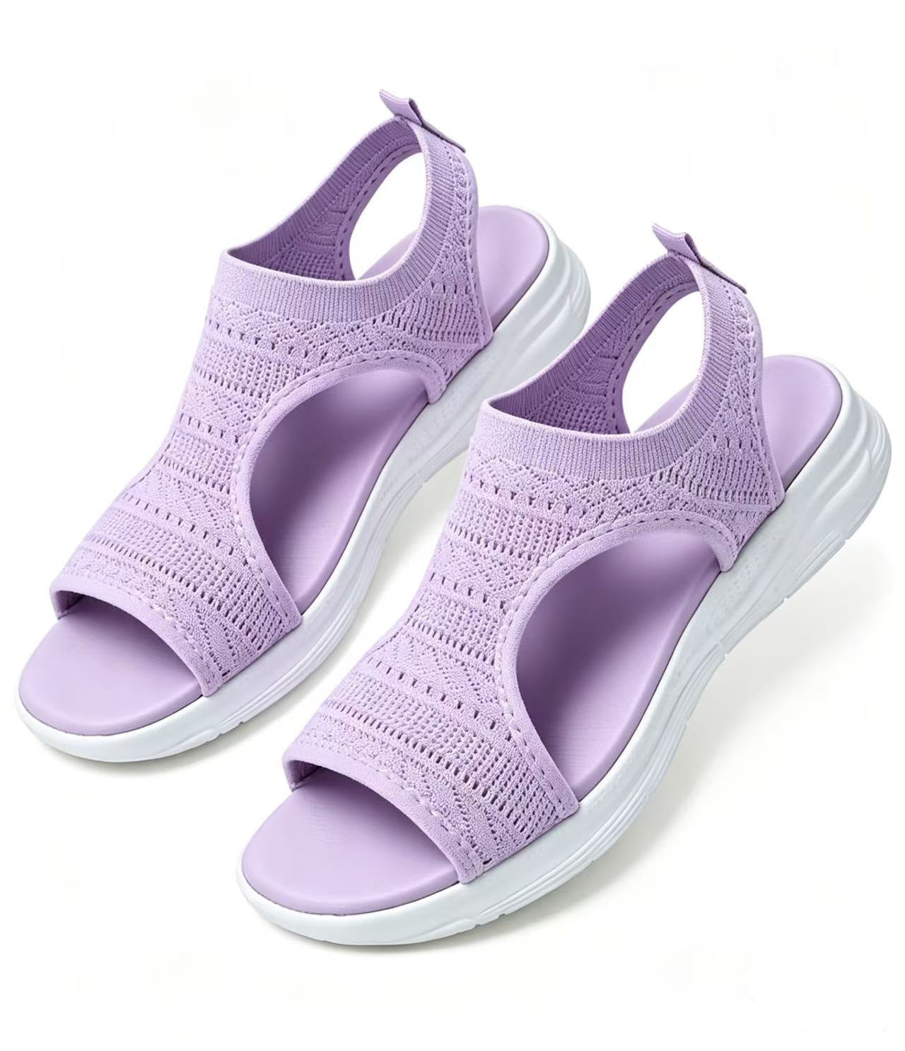 Sandalias de Verano Cómodas, Transpirables, Planas y con Punta Abierta para Mujer