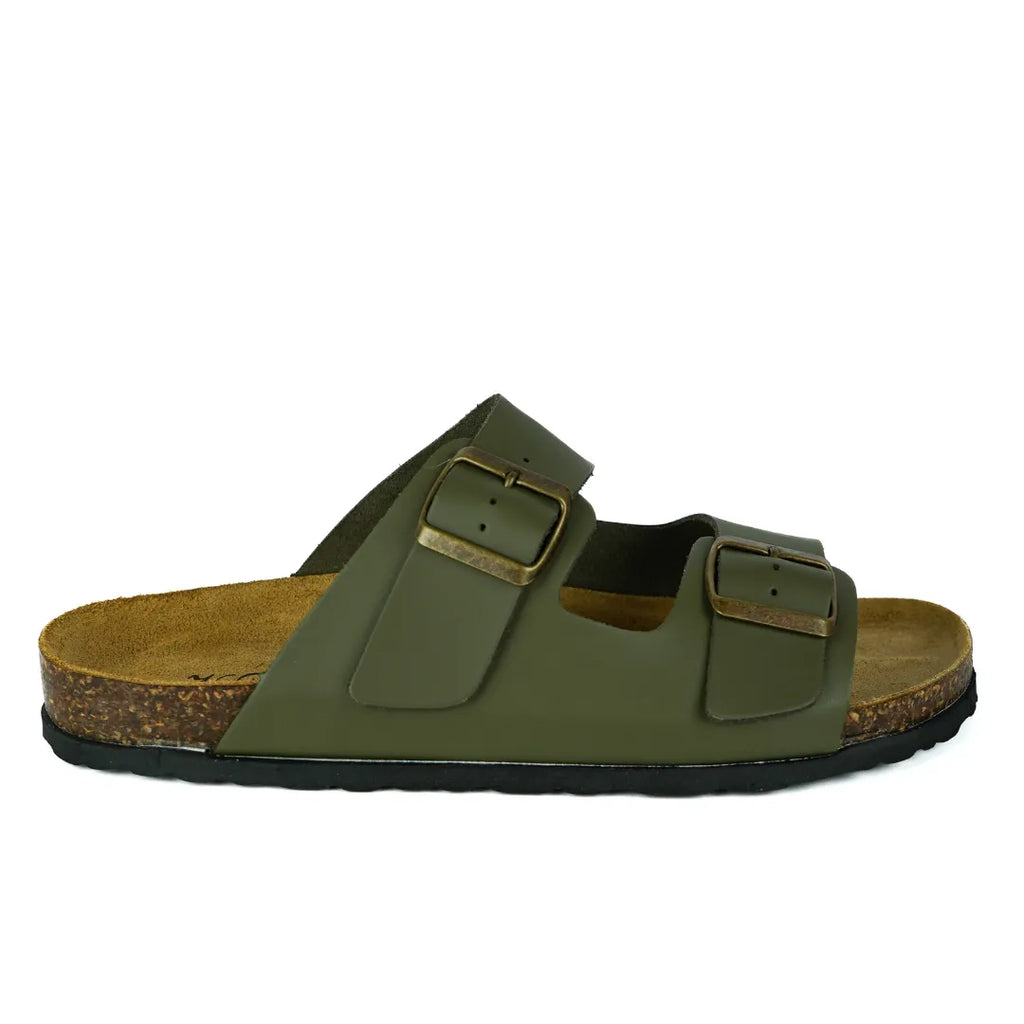 Sandalias Positano en Piel Auténtica Verde