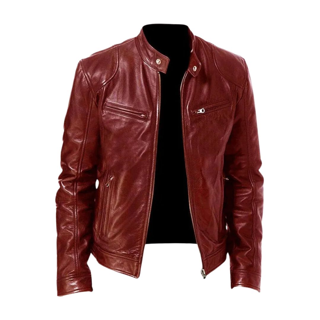 Pieter - Chaqueta de cuero casual