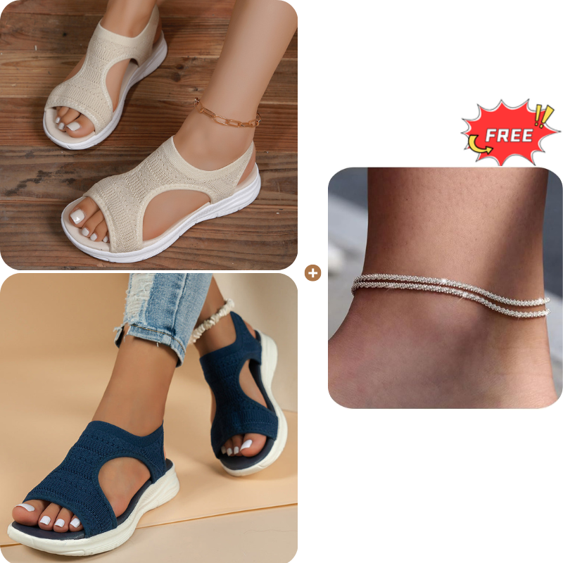 Sandalias de Verano Cómodas, Transpirables, Planas y con Punta Abierta para Mujer