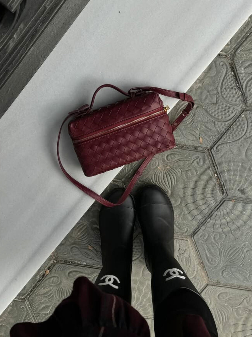 Julia | Strukturierte, geflochtene Tasche