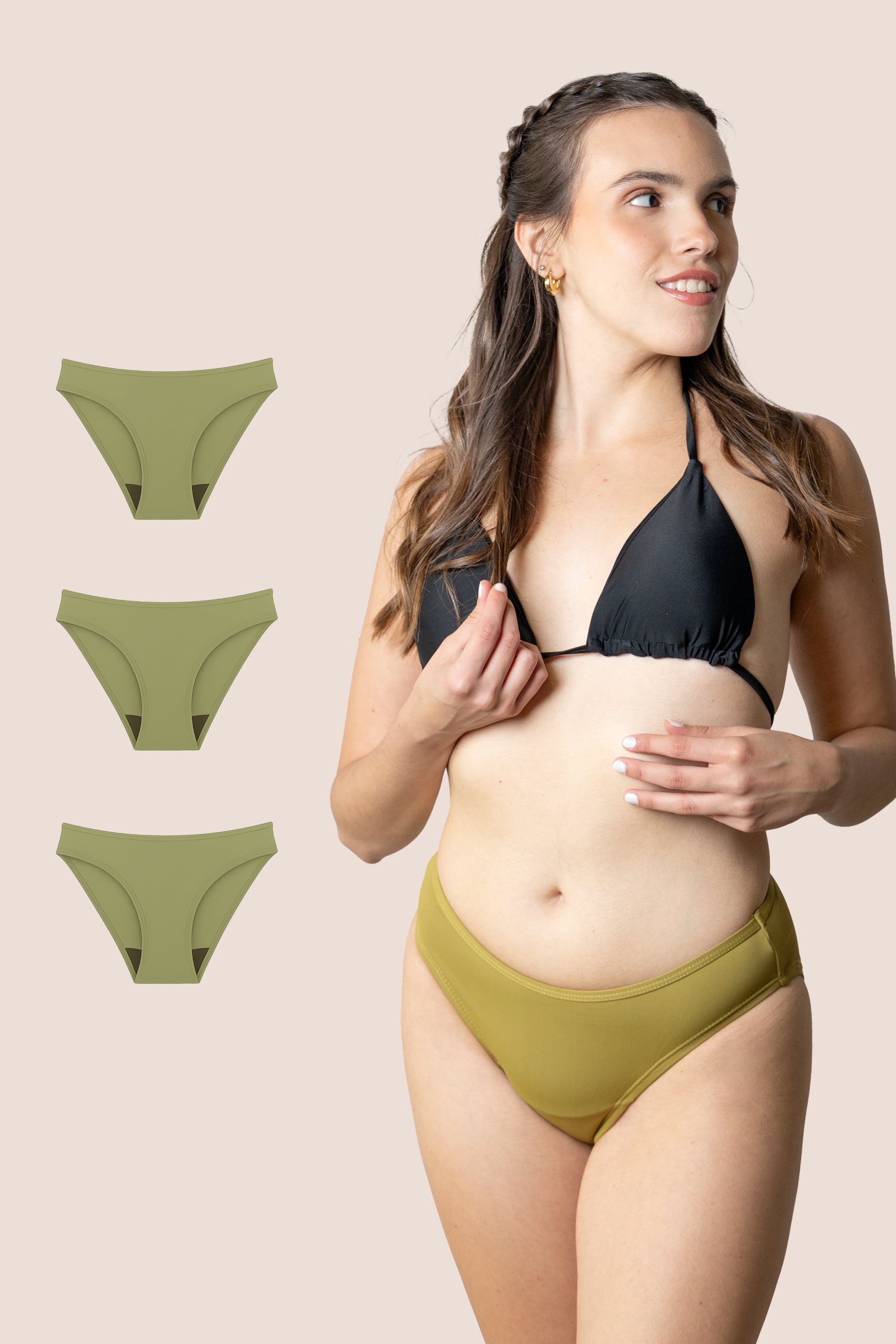Bañador Menstrual para Adolescentes | Clásico | Verde