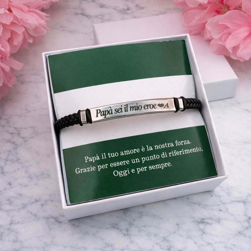 Pulsera Papá Eres Mi Héroe Personalizada