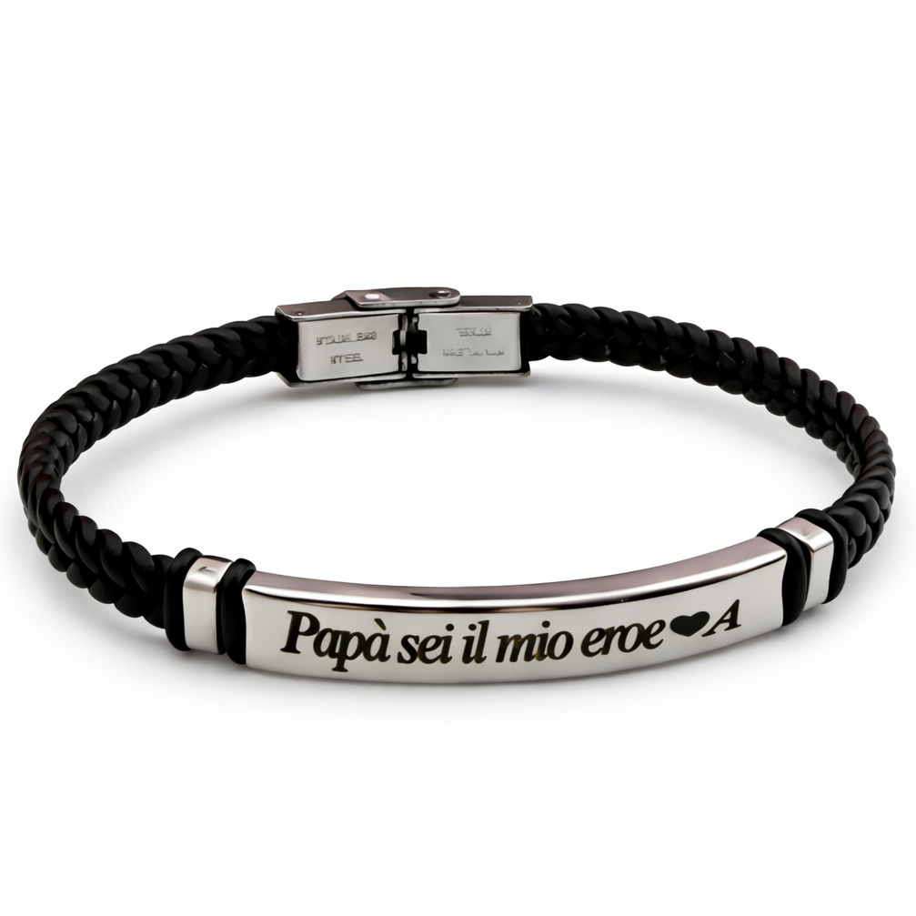 Pulsera Papá Eres Mi Héroe Personalizada