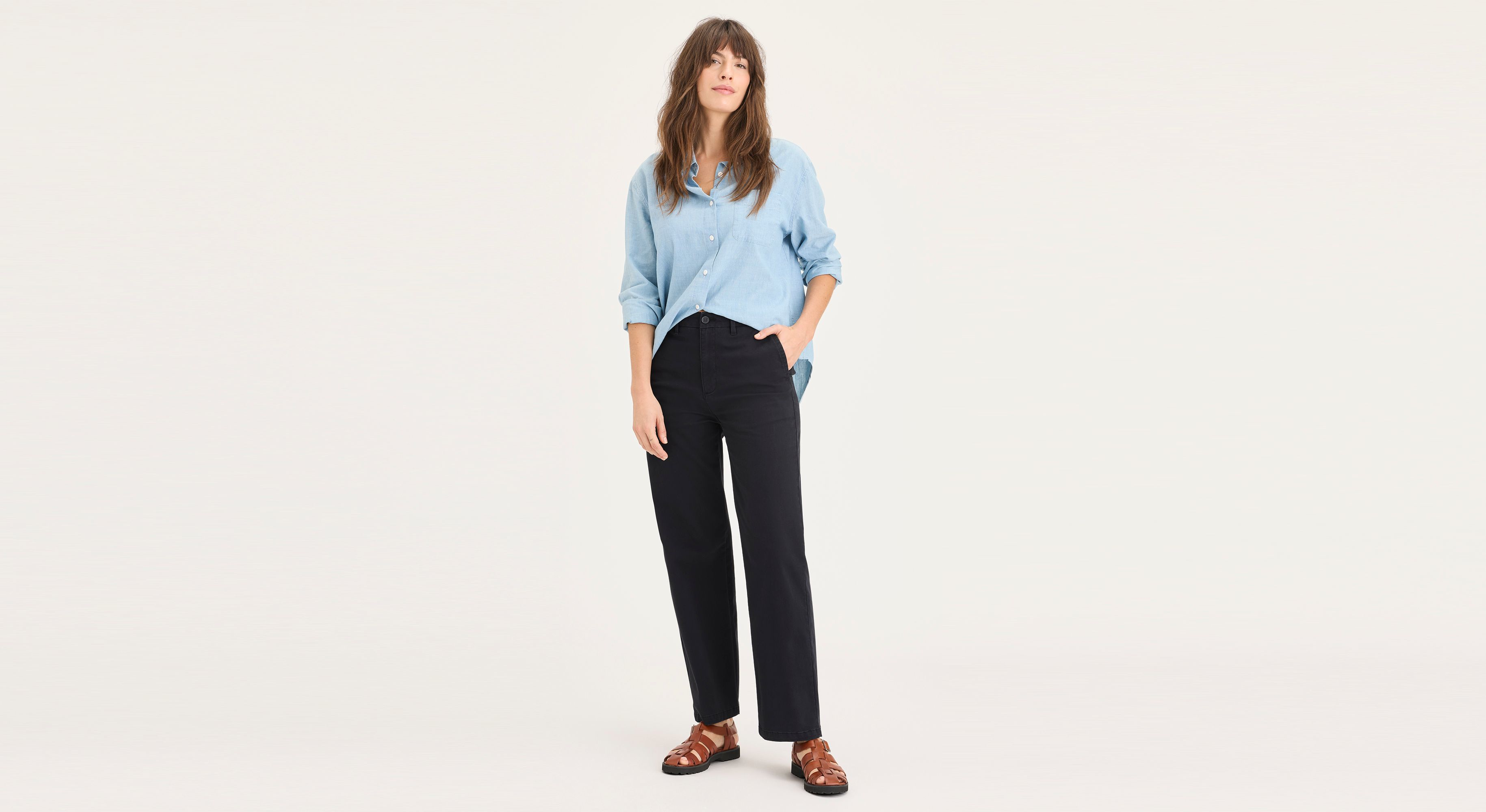 Blake Chino Pants, High Straight Fit