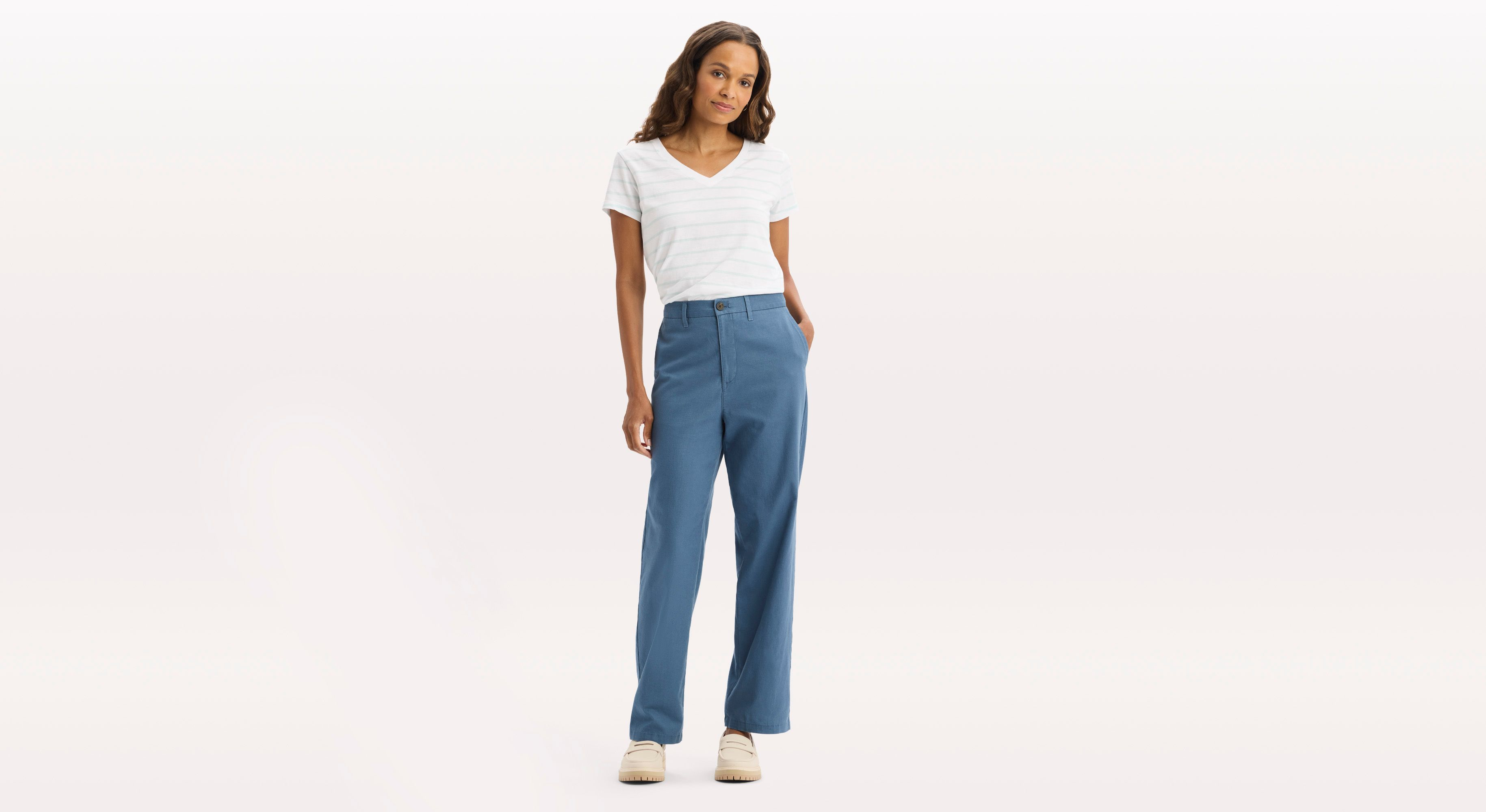 Pantalón Chino Blake, Corte Recto Alto Ajustado