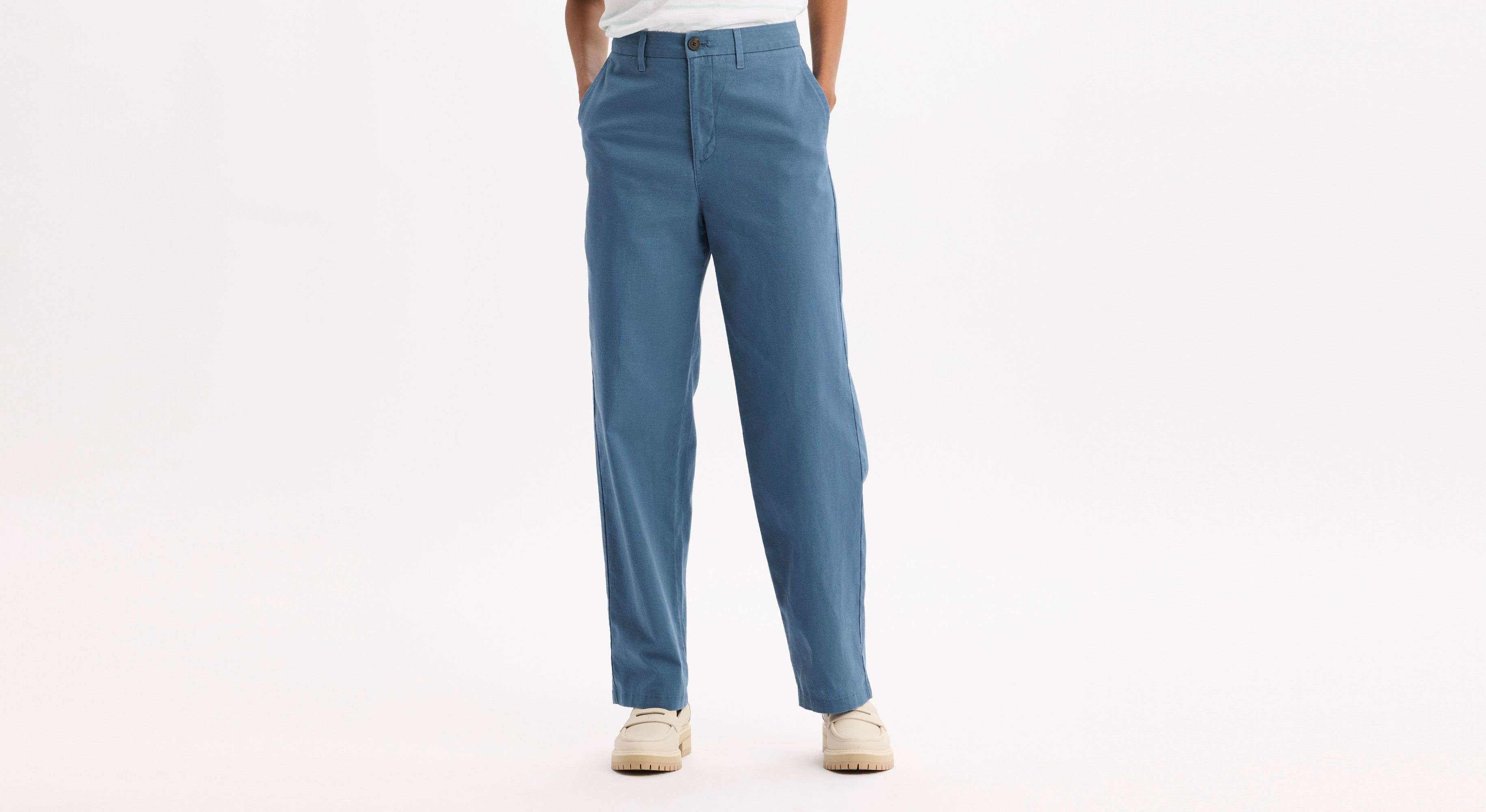 Pantalón Chino Blake, Corte Recto Alto Ajustado