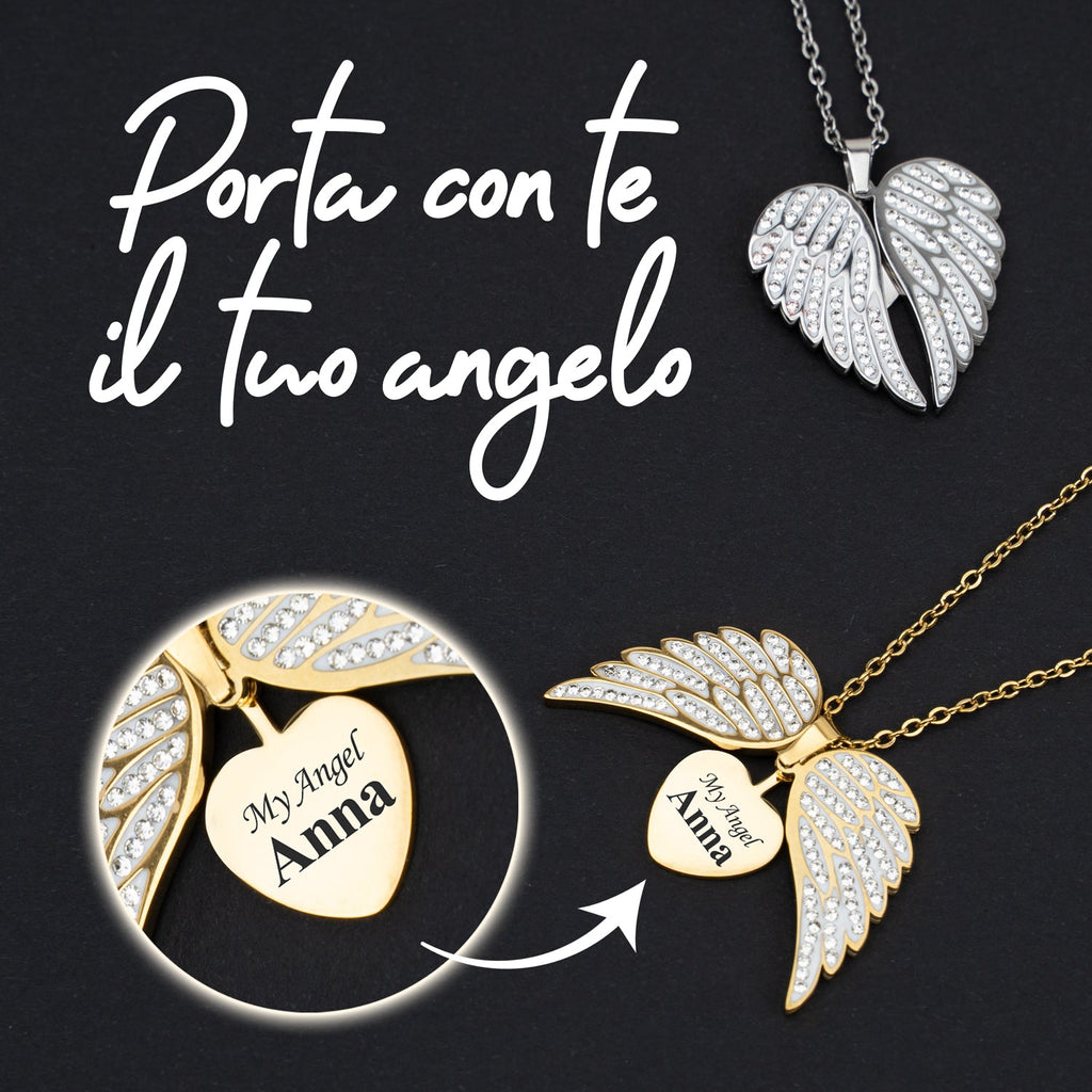 Collar Ángel Mío el Original ✨ Graba el Nombre de tu Ángel