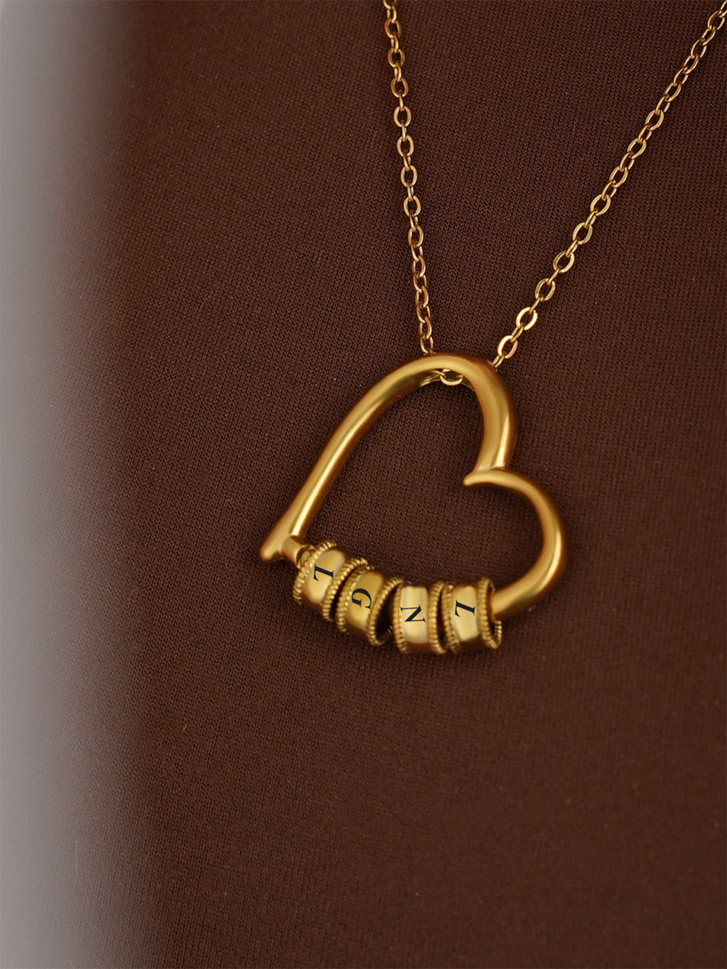 Collar Corazón Candado con Charm ✨ Las Iniciales de tu Corazón