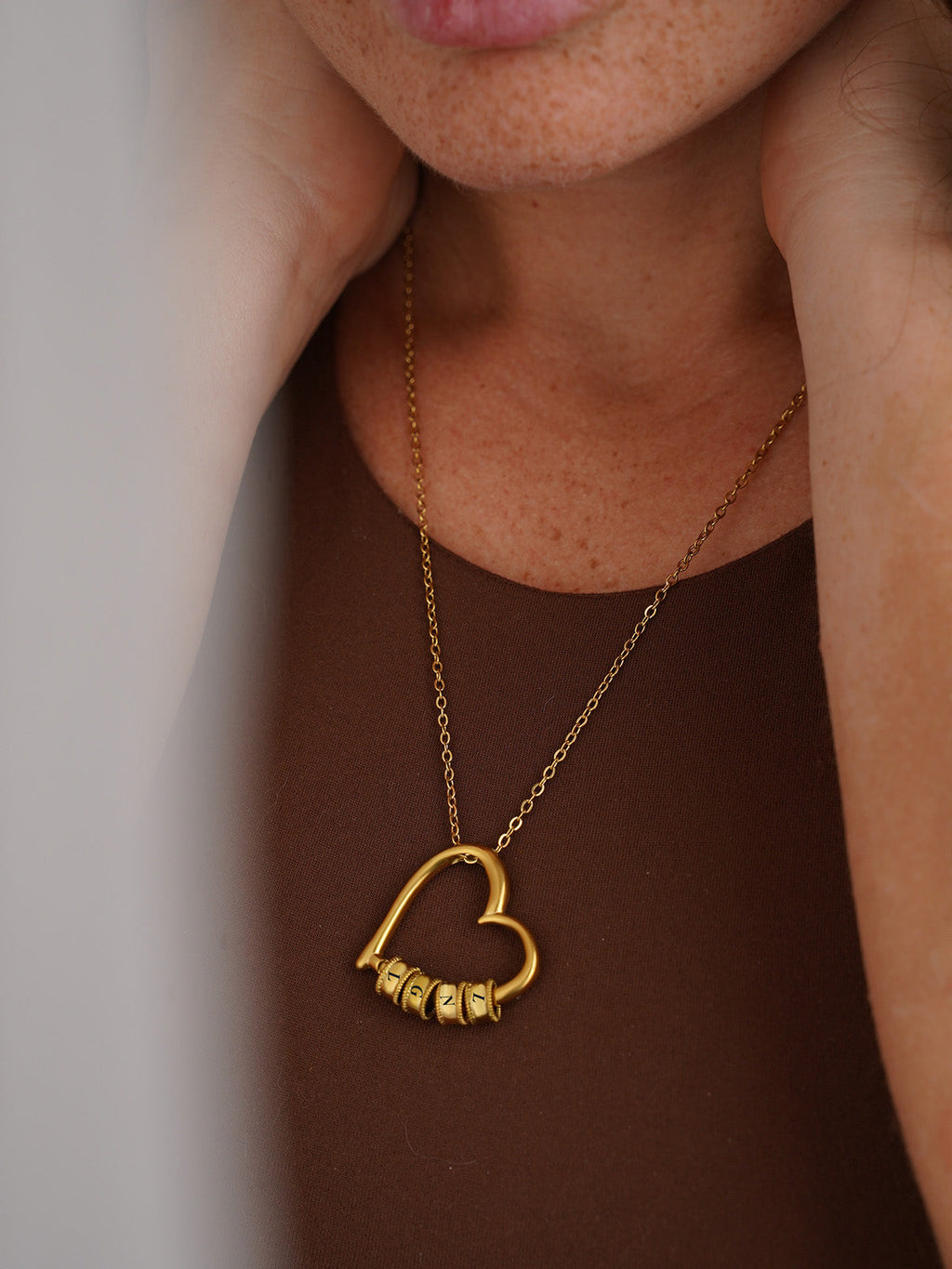 Collar Corazón Candado con Charm ✨ Las Iniciales de tu Corazón