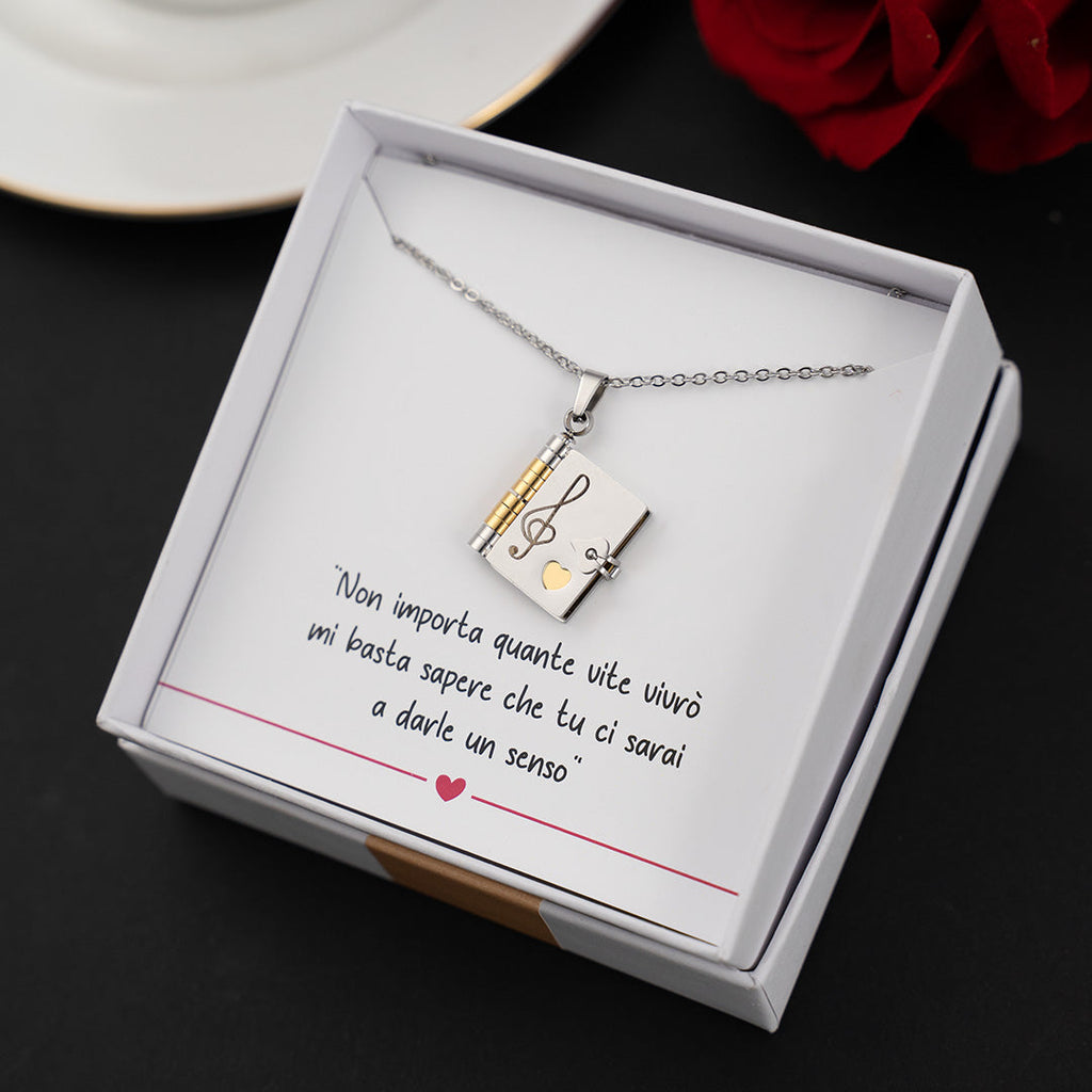 Collar Libro con Dedicatoria ✨ Para Ti Mamá