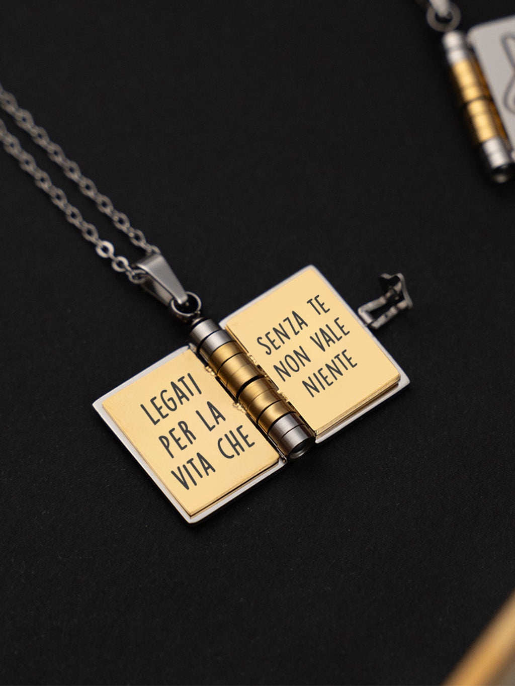 Collar Libro con Dedicatoria ✨ Para Siempre Sí