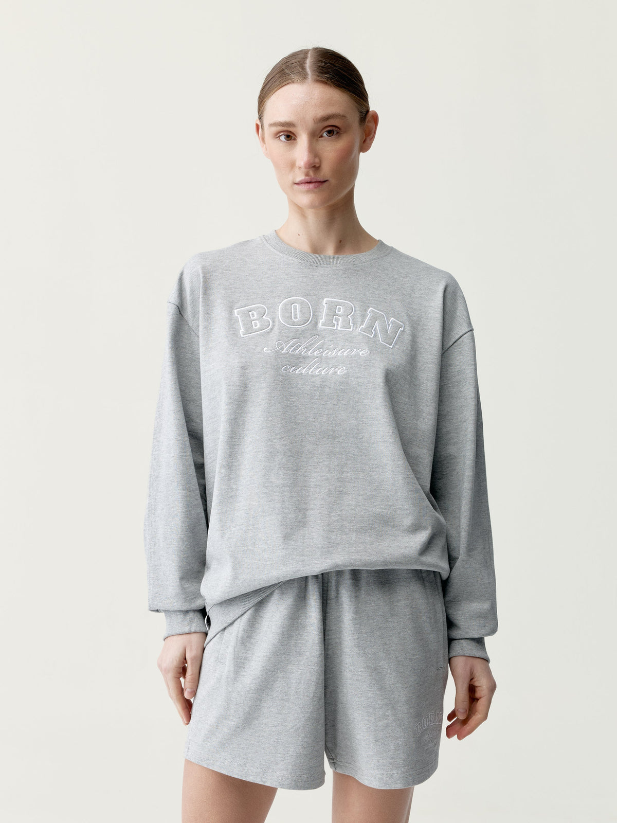 Sudadera Oversize Court Gris Mélange