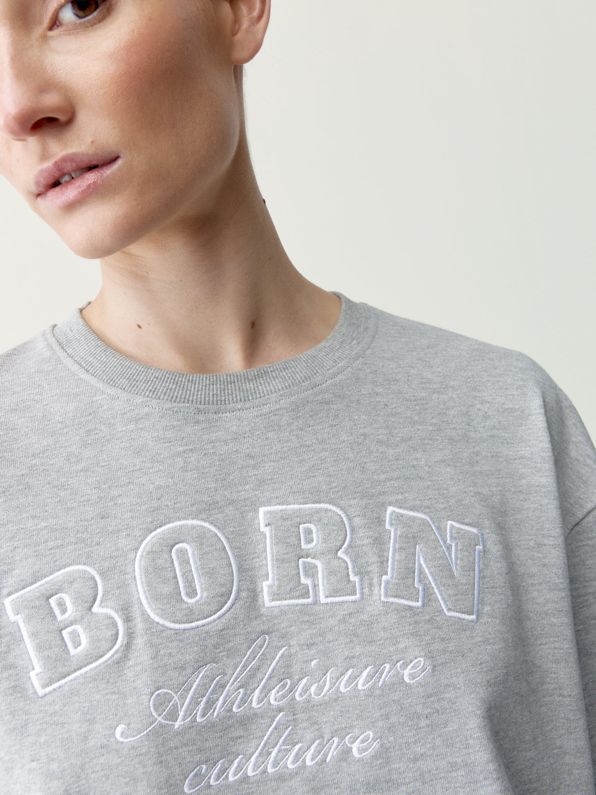 Sudadera Oversize Court Gris Mélange