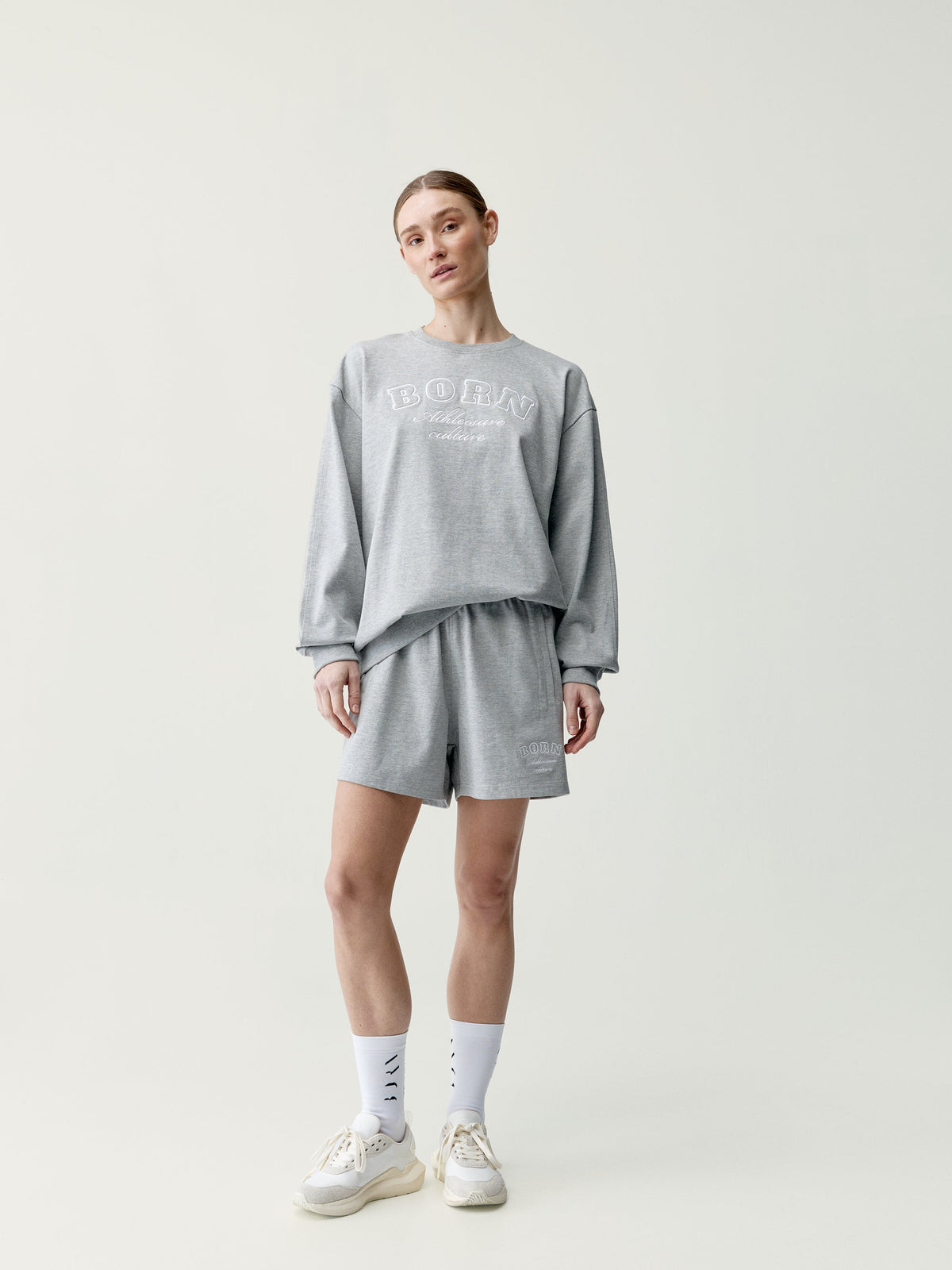 Sudadera Oversize Court Gris Mélange