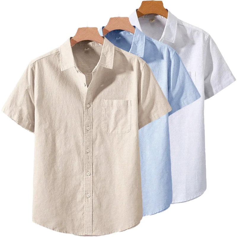 Carlos | Camisa Ligera de Lino con Botones