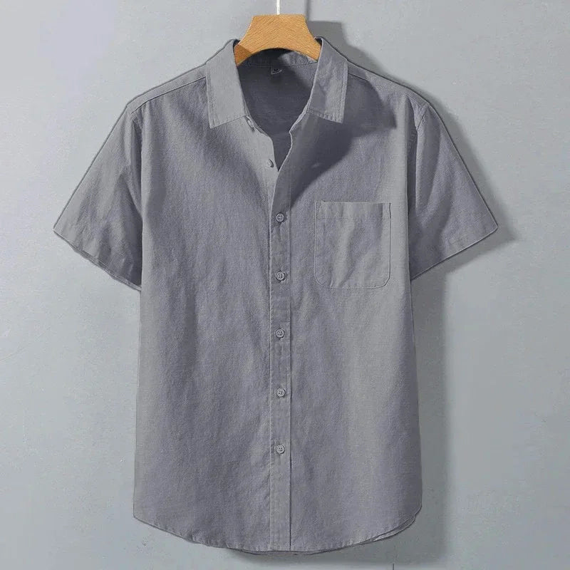 Carlos | Camisa Ligera de Lino con Botones