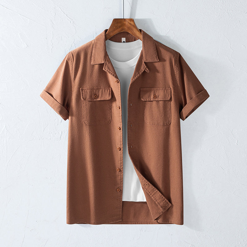 Carlos | Camisa de Lino con Cuello Cubano