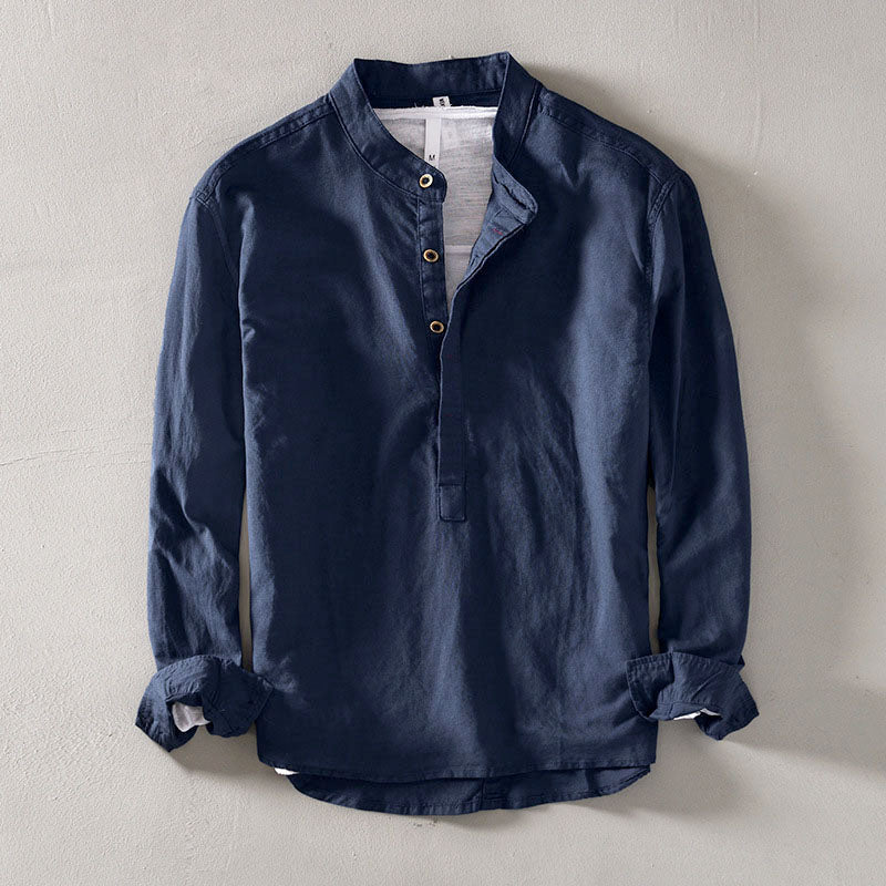 Carlos | Camisa de Lino Henley