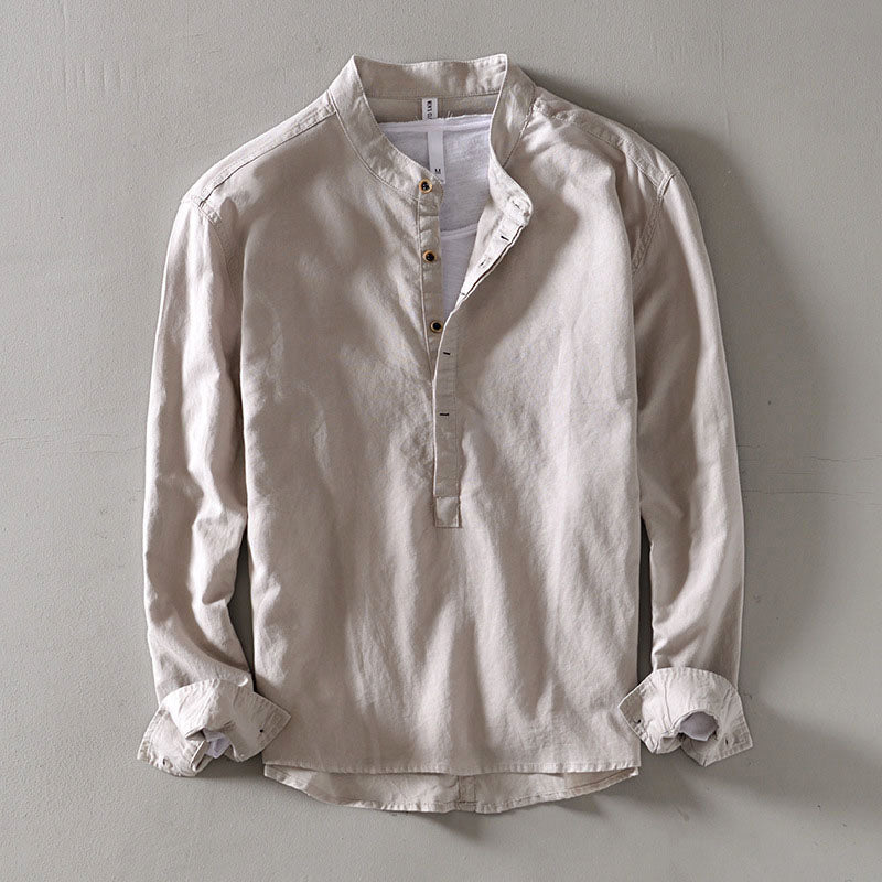 Carlos | Camisa de Lino Henley