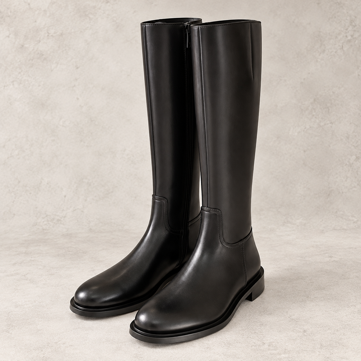 Carlota | Botas altas elegantes con cremallera lateral