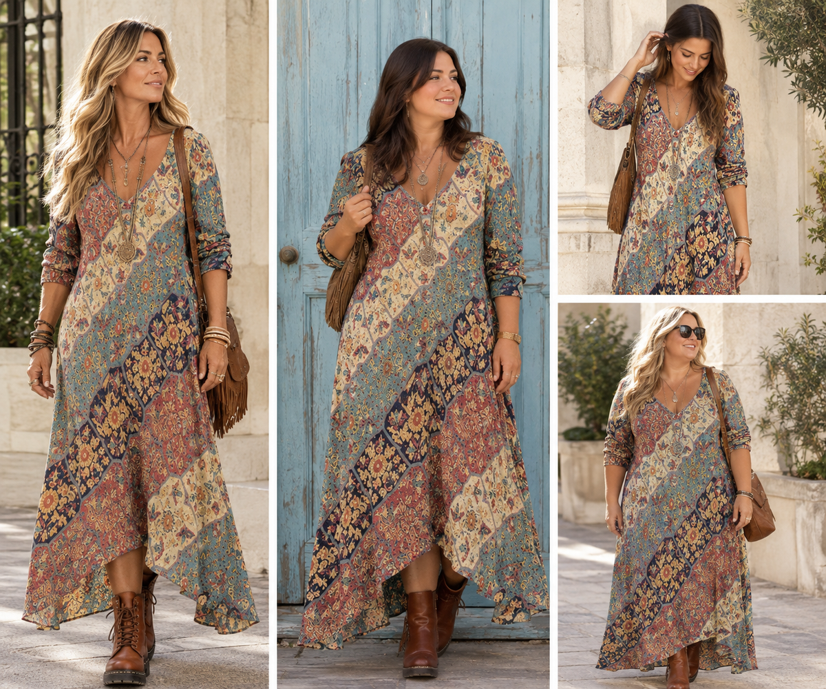 Lydia - Vestido Femenino Fluido de Corte Relajado