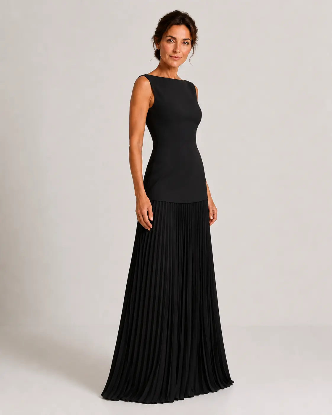Nadia Vestido Maxi Plisado