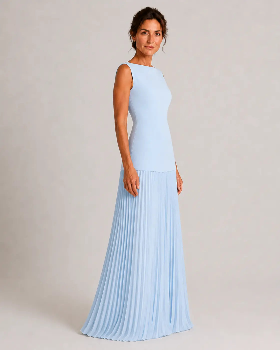 Nadia Vestido Maxi Plisado