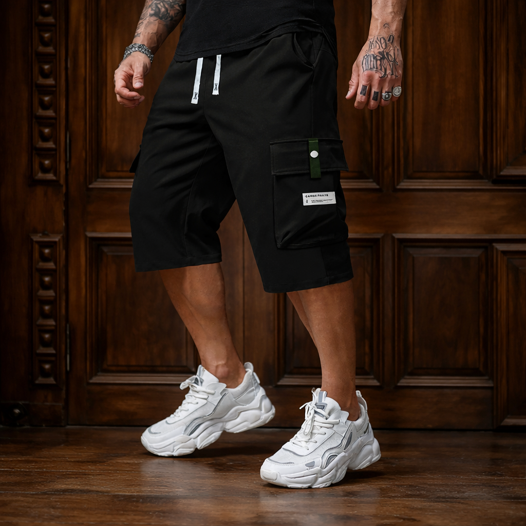 Dante |  Pantalones cargo capri con cordón para hombre