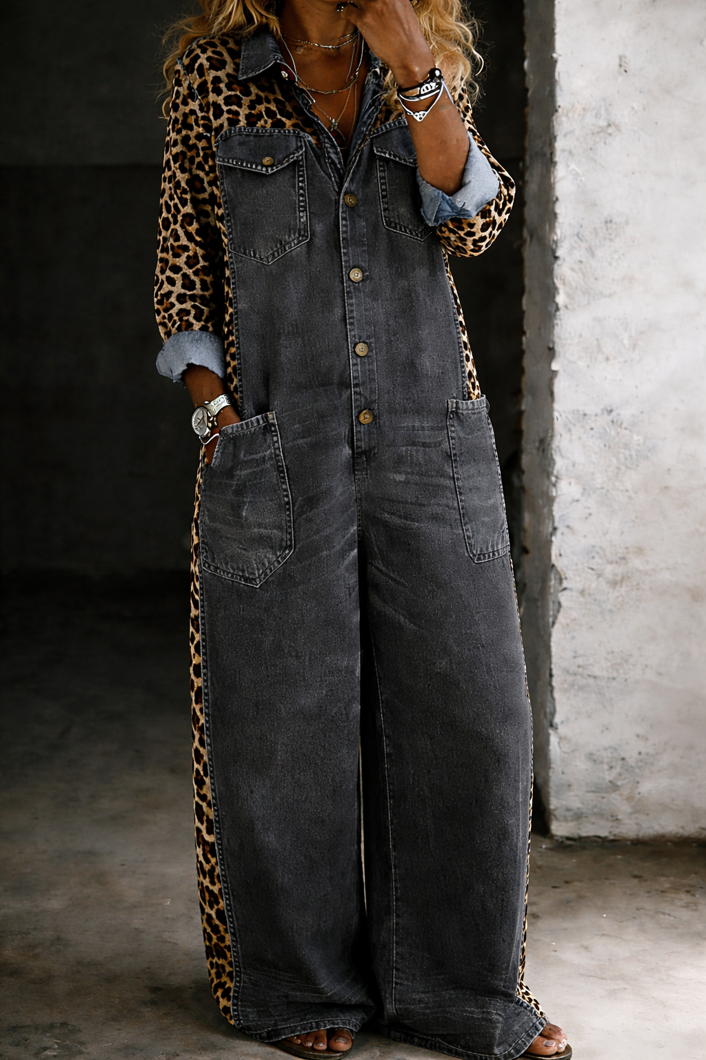 Amanda | Mono Camisero Vaquero de Una Pieza