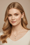 Set Collar y Pendientes de Acero con Circones Color Oro – Joyería Mujer