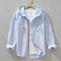 Camisa de Algodón con Capucha y Cremallera