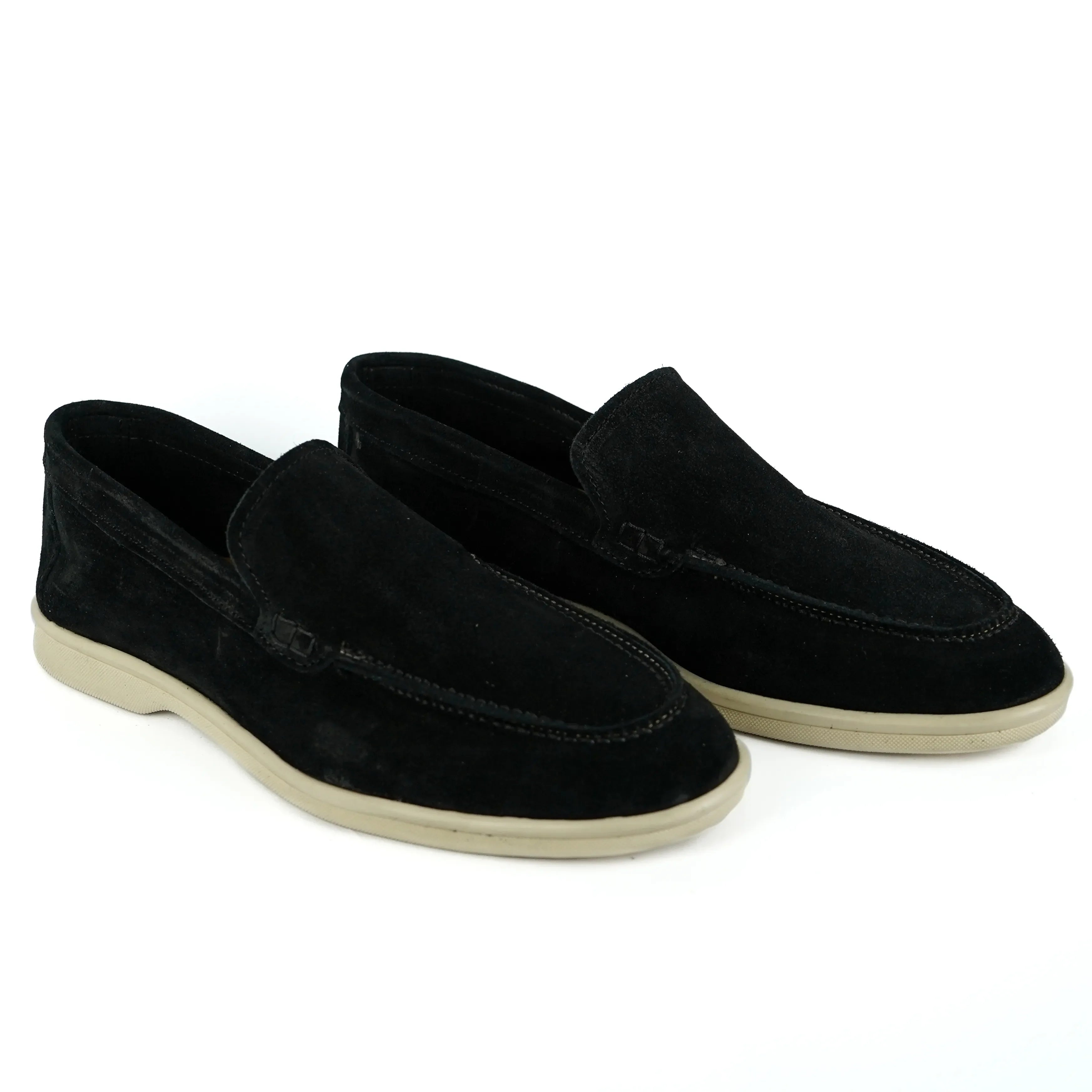 Mocasines Portofino en Ante Negro