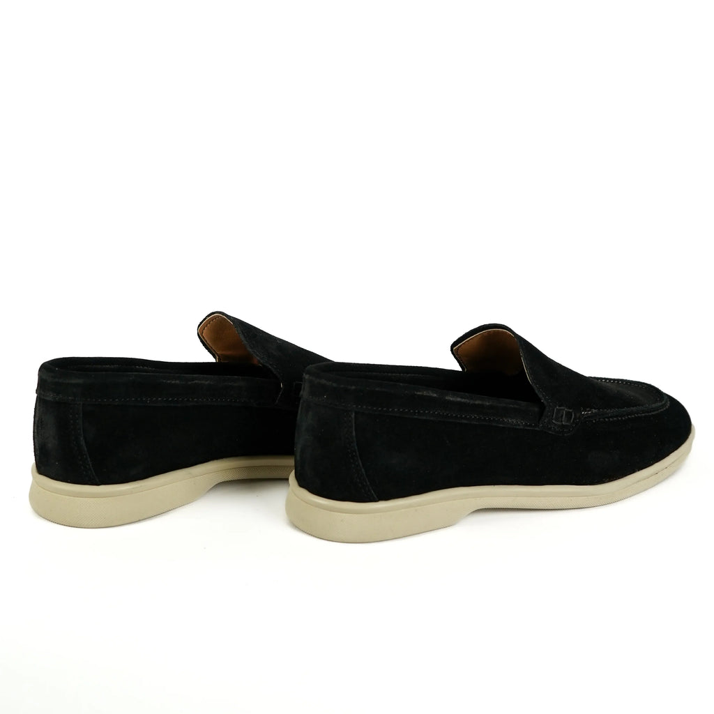 Mocasines Portofino en Ante Negro
