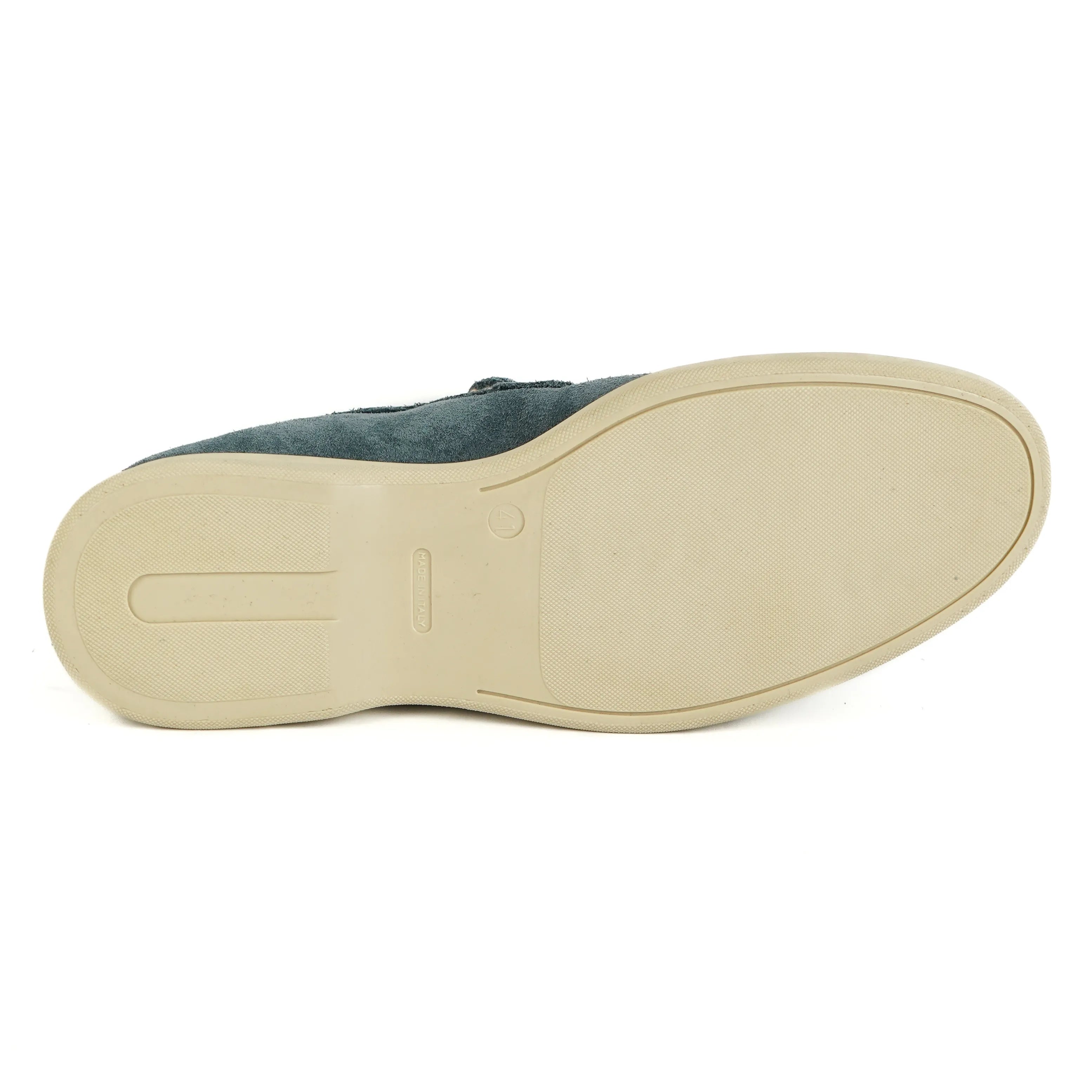 Mocasines Portofino en Ante Azul Celeste