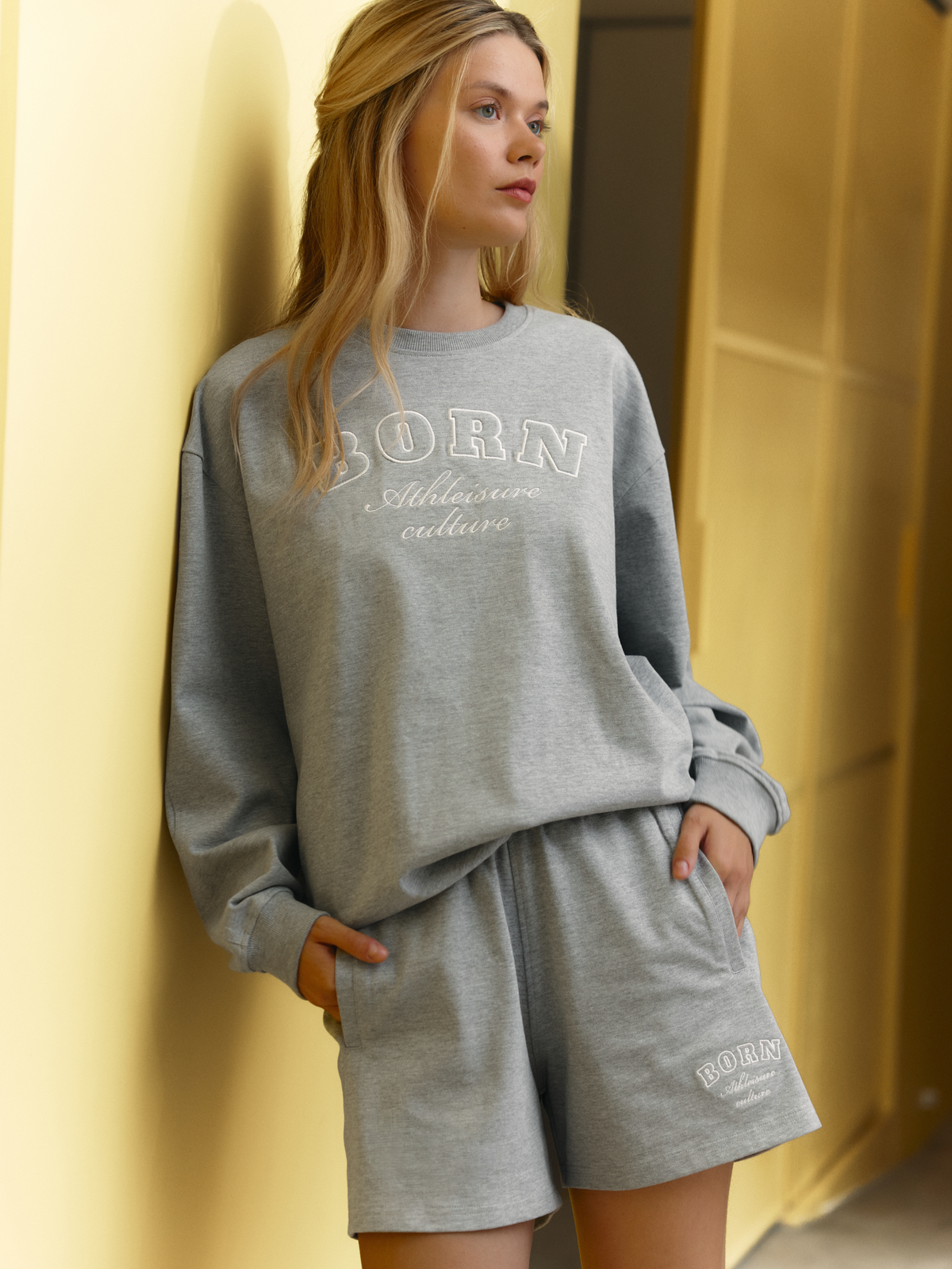 Sudadera Oversize Court Gris Mélange