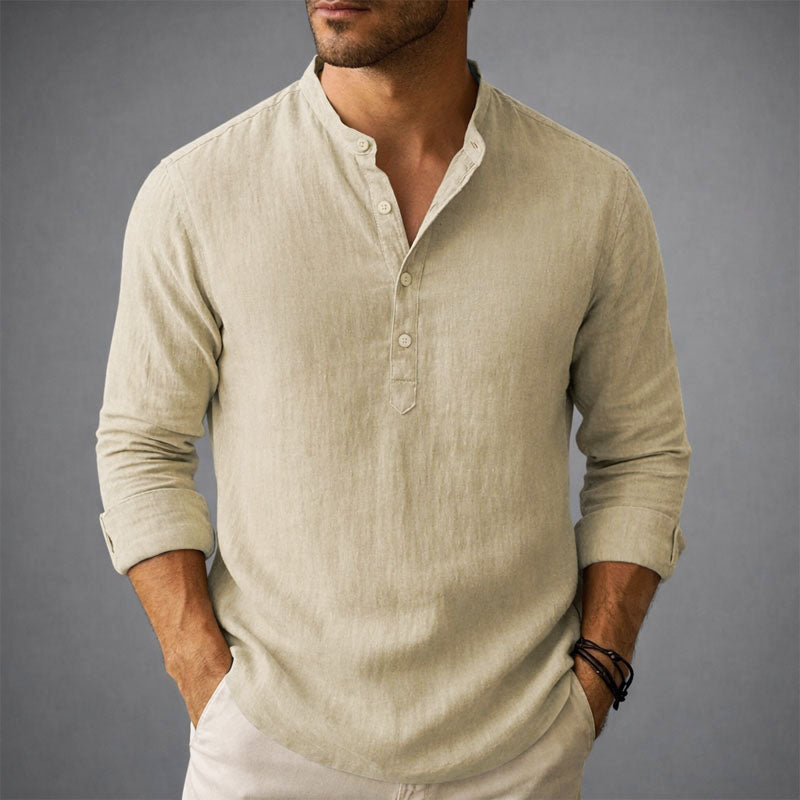 Franco | Camisa Henley con Cuello Alzado