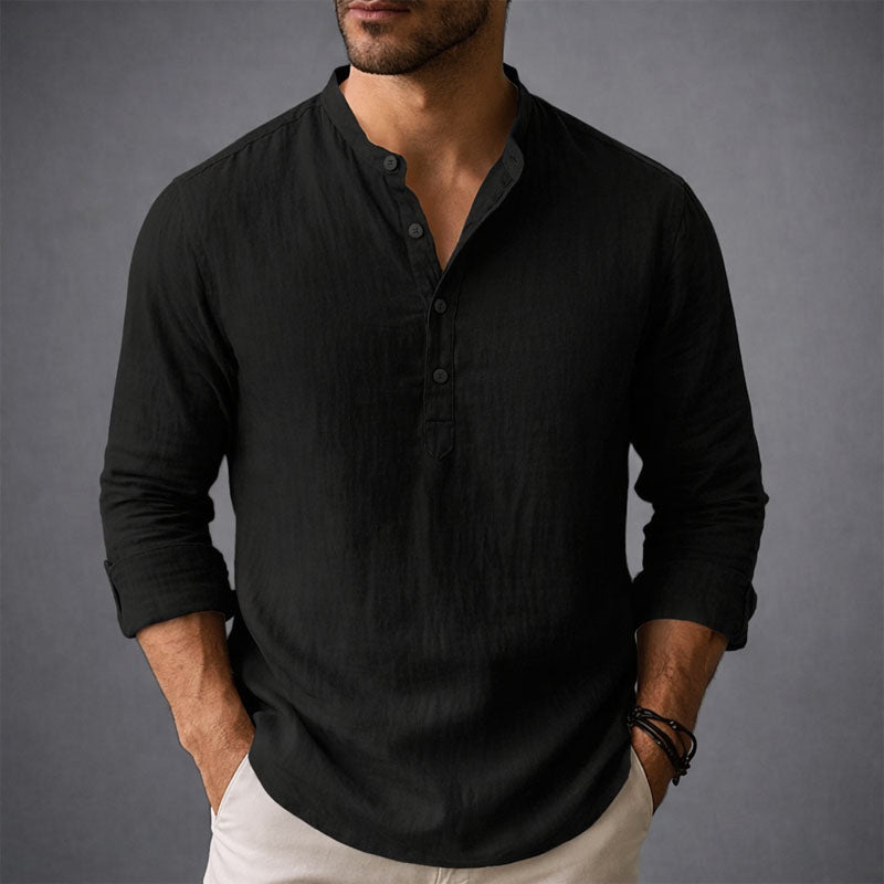 Franco | Camisa Henley con Cuello Alzado