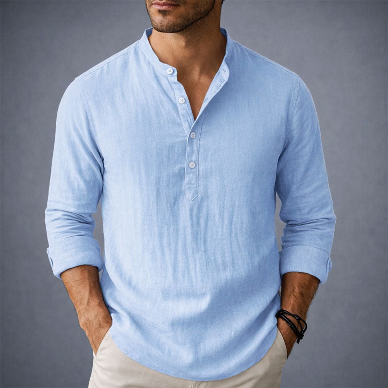 Franco | Camisa Henley con Cuello Alzado