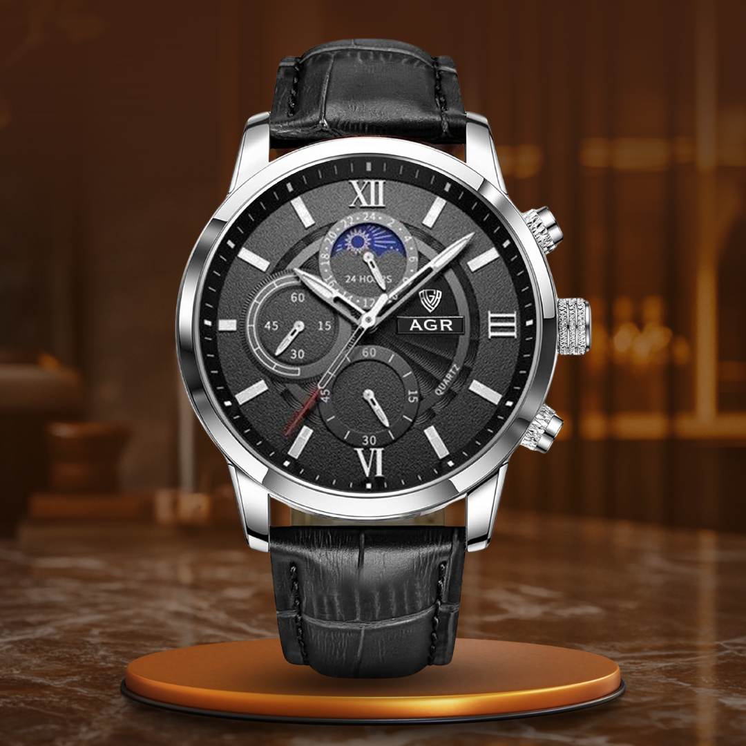 Reloj de Cuarzo con Correa de Cuero de Lujo™ - Olsen & Olsen